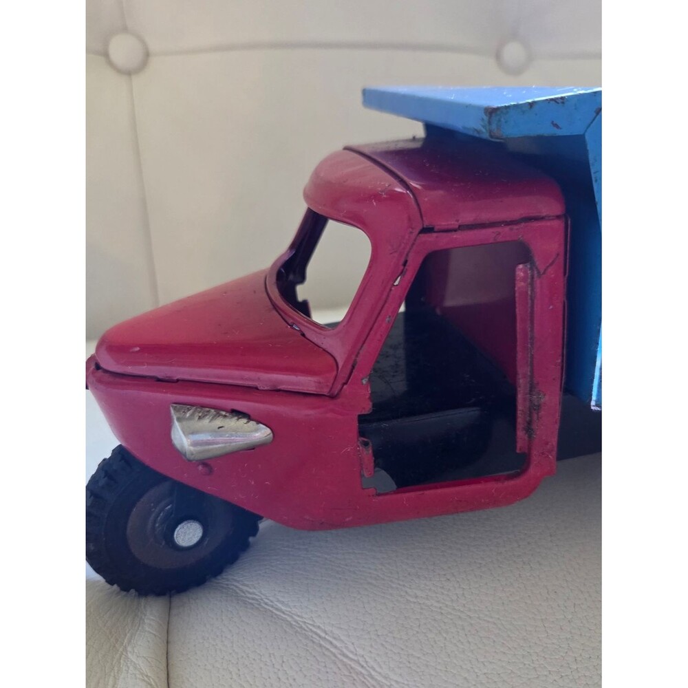Vintage 1950s Marusan Japan Tin Toy Truck SAN Logo Flatbed Lift Bed Parts/Repair